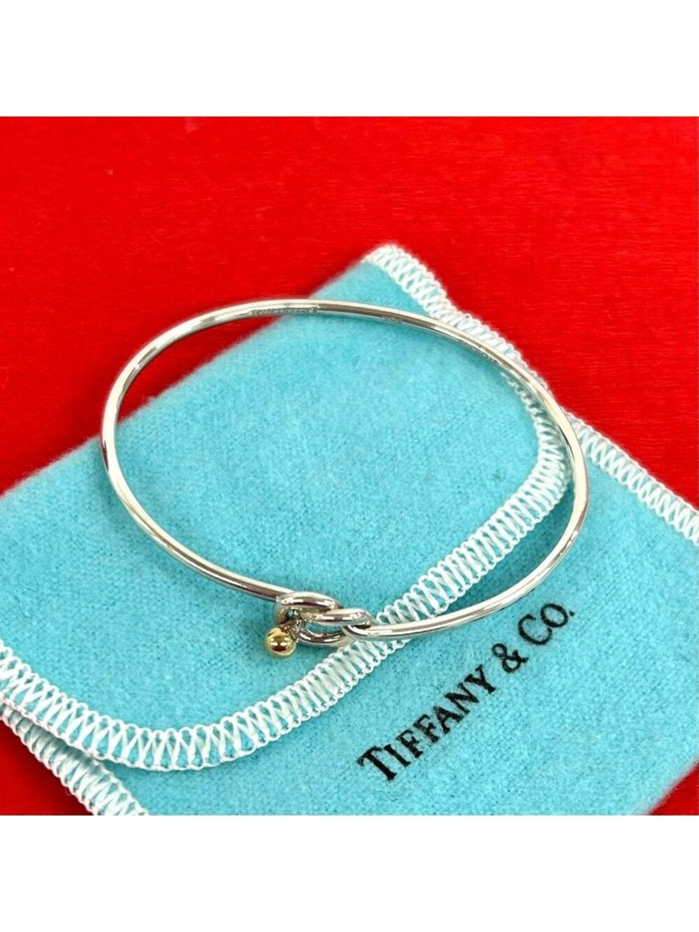 Tiffany & Co Love Knot Bracelet Silver Yellow Gold